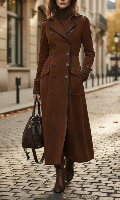 Ana | Chaqueta Larga de Ante Vegano