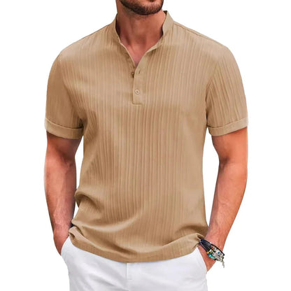 Camisa elegante de manga corta para hombre