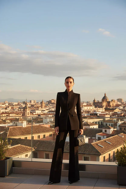 GEORGINA™  | Conjunto de blazer y pantalones palazzo