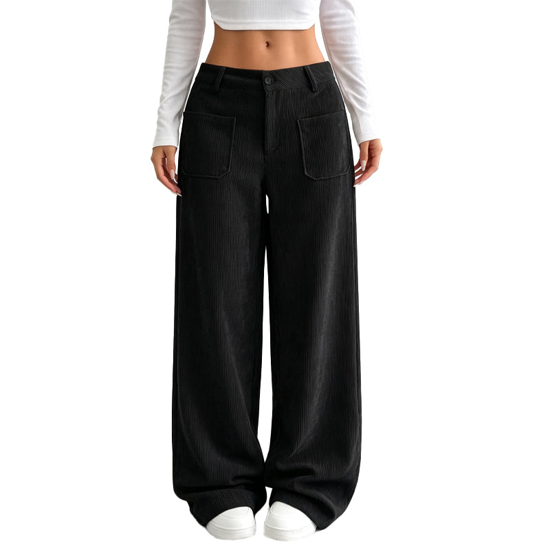 Pantalón mujer de pana color gris