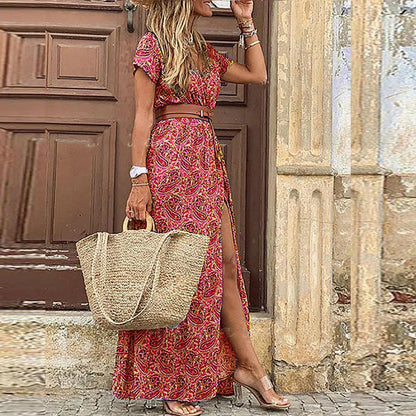 JOSELINA™ – Vestido largo bohemio y vaporoso con cinturón