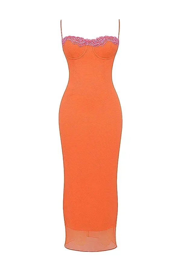Vestido largo mujer con tirantes ajustables y estampado floral