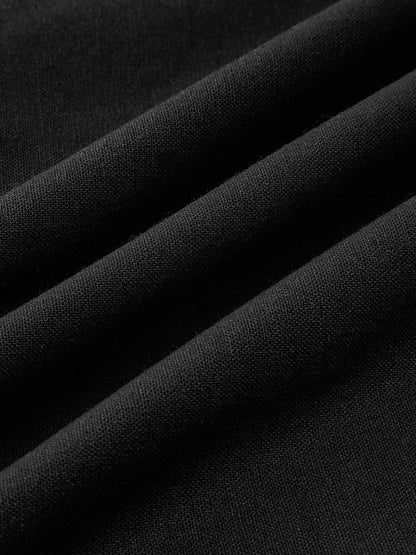 Vestido largo de mujer con cuello cuadrado y bolsillos integrados