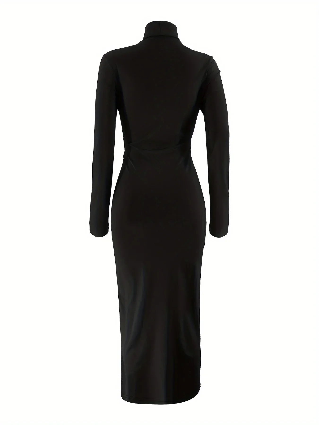 Vestido largo mujer con cuello alto para fiesta y eventos