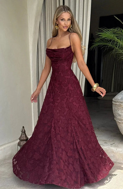 Vestido largo de mujer floral sin mangas