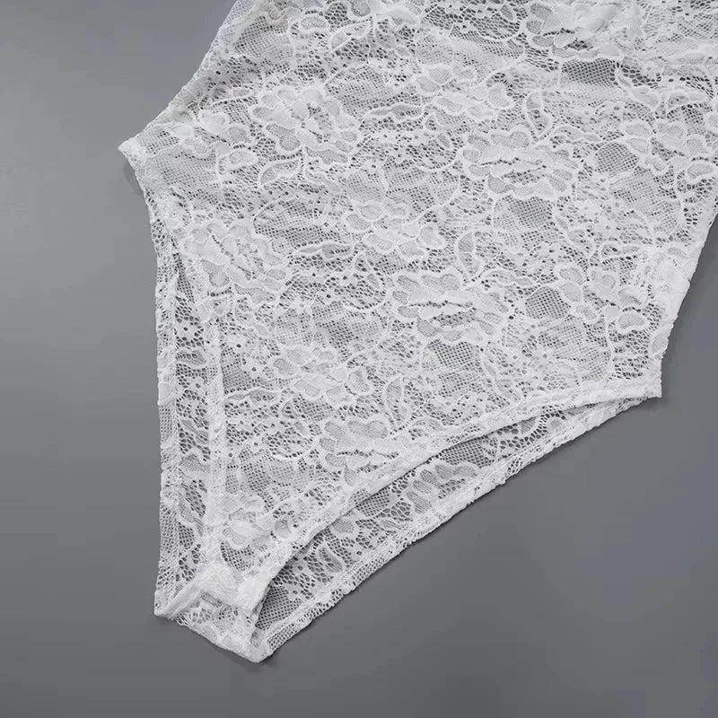 Vestido largo mujer Hombros descubiertos encaje con abertura