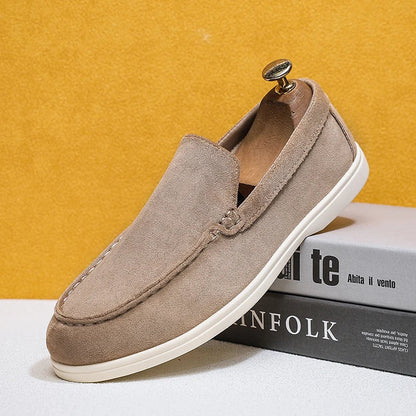 Mocasines elegantes de ante para hombre