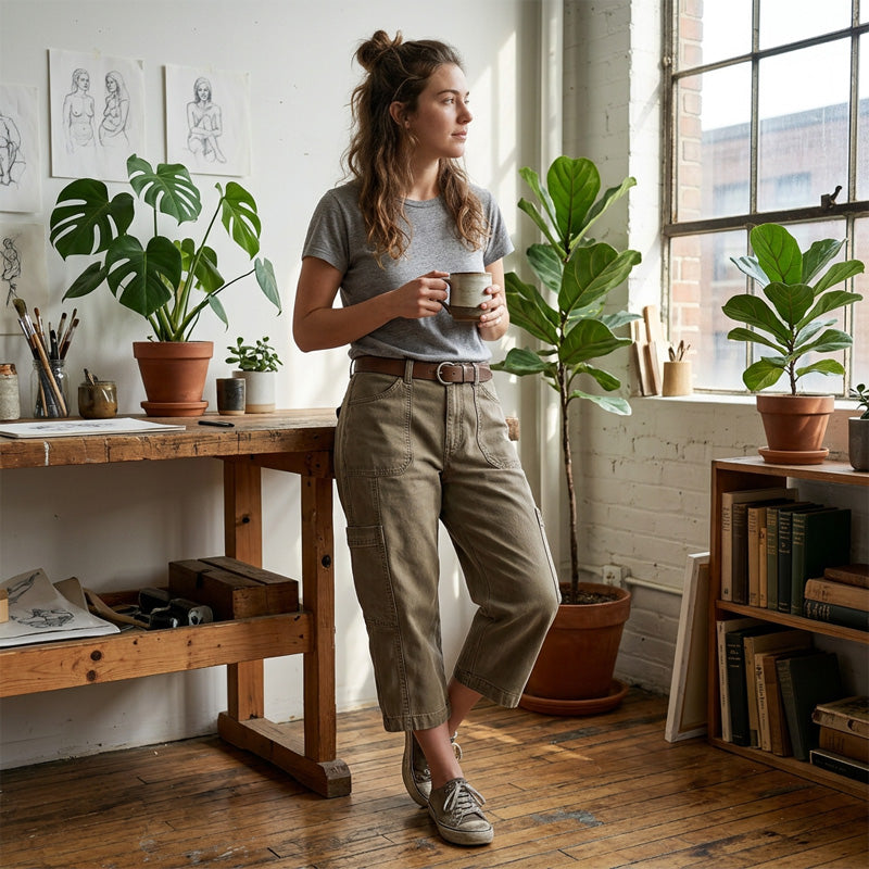 Cómodos pantalones con múltiples bolsillos