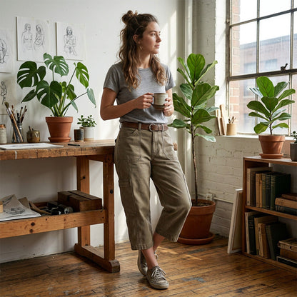 Cómodos pantalones con múltiples bolsillos