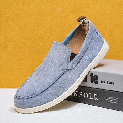 Mocasines elegantes de ante para hombre